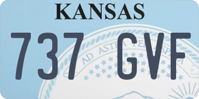 KS license plate 737GVF