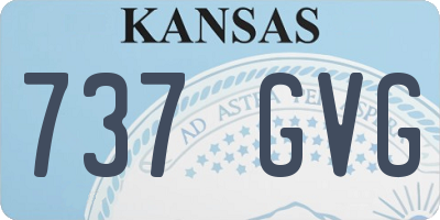 KS license plate 737GVG