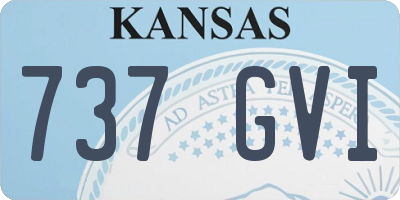 KS license plate 737GVI