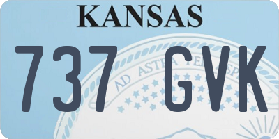 KS license plate 737GVK