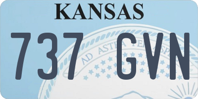 KS license plate 737GVN