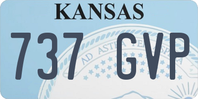 KS license plate 737GVP