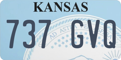 KS license plate 737GVQ