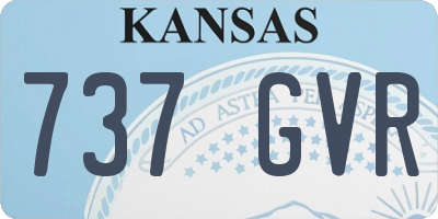 KS license plate 737GVR