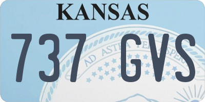 KS license plate 737GVS