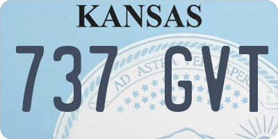 KS license plate 737GVT
