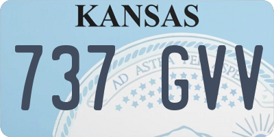 KS license plate 737GVV
