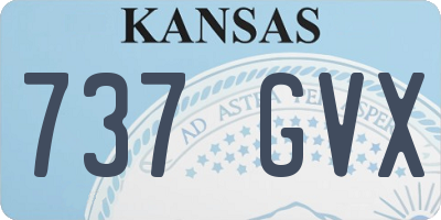 KS license plate 737GVX