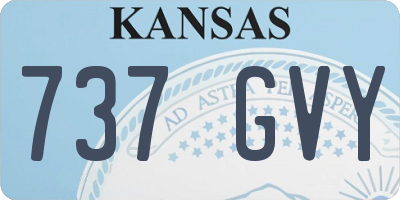 KS license plate 737GVY
