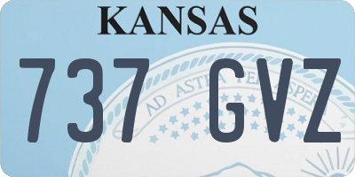 KS license plate 737GVZ