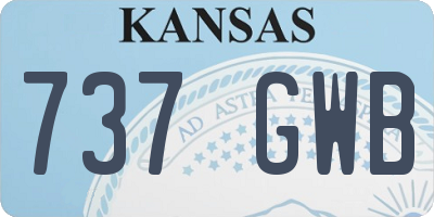 KS license plate 737GWB