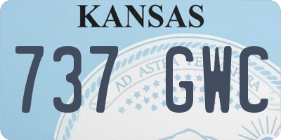 KS license plate 737GWC