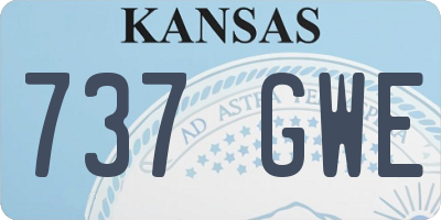 KS license plate 737GWE