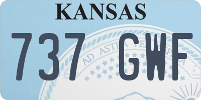 KS license plate 737GWF