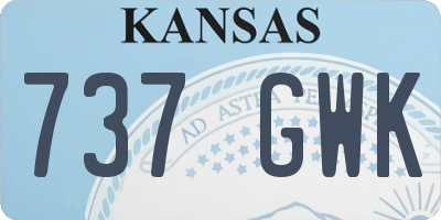 KS license plate 737GWK
