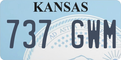 KS license plate 737GWM