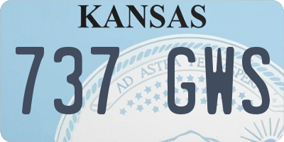 KS license plate 737GWS