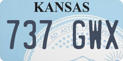 KS license plate 737GWX