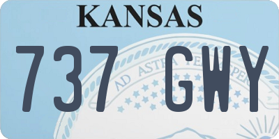 KS license plate 737GWY