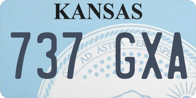 KS license plate 737GXA