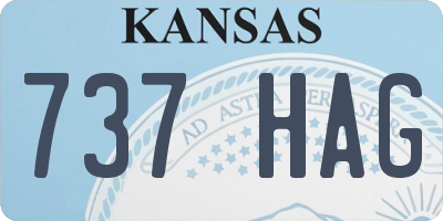 KS license plate 737HAG