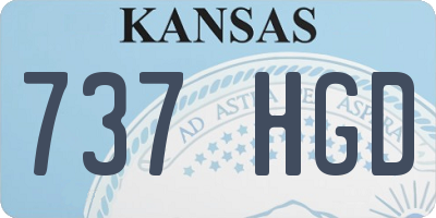 KS license plate 737HGD