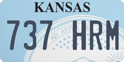 KS license plate 737HRM