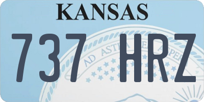 KS license plate 737HRZ