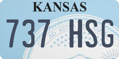 KS license plate 737HSG