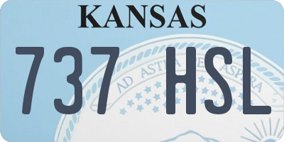 KS license plate 737HSL