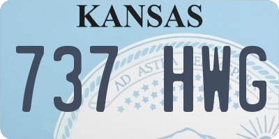 KS license plate 737HWG