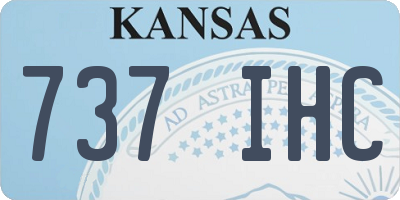 KS license plate 737IHC
