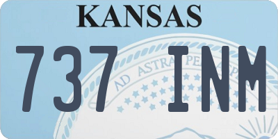 KS license plate 737INM