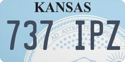 KS license plate 737IPZ