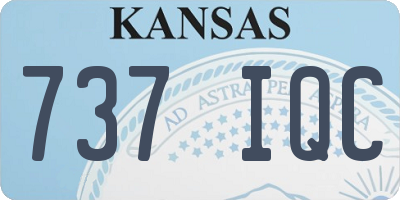KS license plate 737IQC