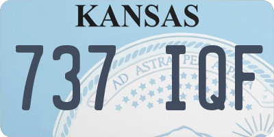 KS license plate 737IQF