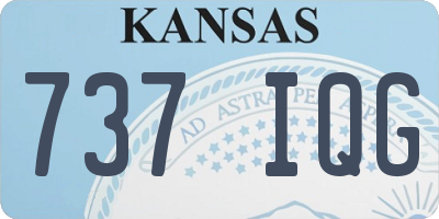 KS license plate 737IQG