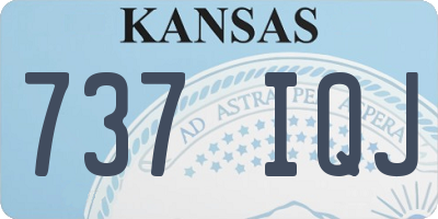 KS license plate 737IQJ