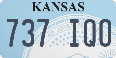 KS license plate 737IQO
