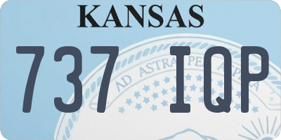KS license plate 737IQP