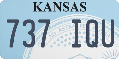 KS license plate 737IQU