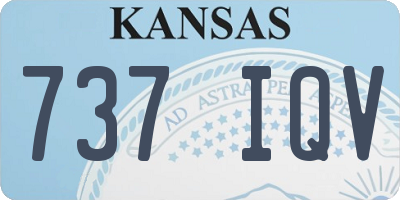 KS license plate 737IQV