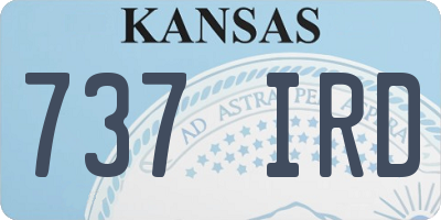 KS license plate 737IRD