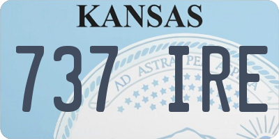 KS license plate 737IRE