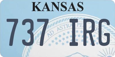 KS license plate 737IRG