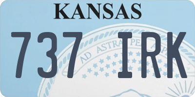 KS license plate 737IRK