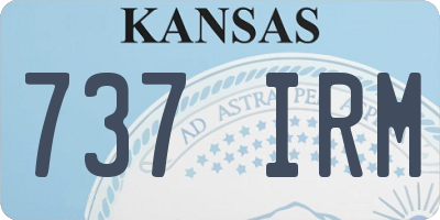 KS license plate 737IRM