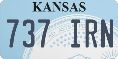 KS license plate 737IRN