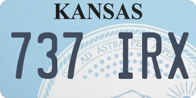 KS license plate 737IRX