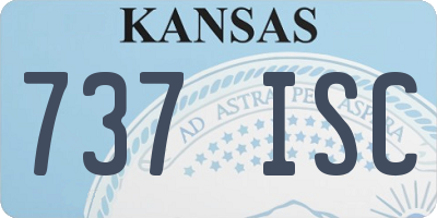 KS license plate 737ISC